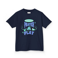 Kids Tee — "Prayer & Play" Cute Blessed Christian Youth T-Shirt