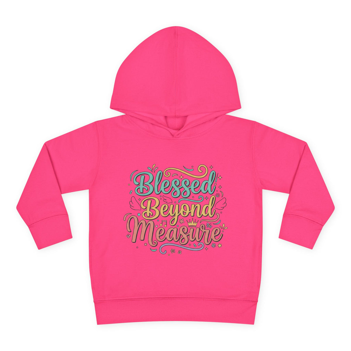 Blessed Beyond Measure Toddler Hoodie – Cute Pastel Faith Pullover for Kids