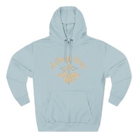 Faith Script Fleece Hoodie — "A Daily Dose of Faith" Gold Script, Back "He Is Always Faithful"