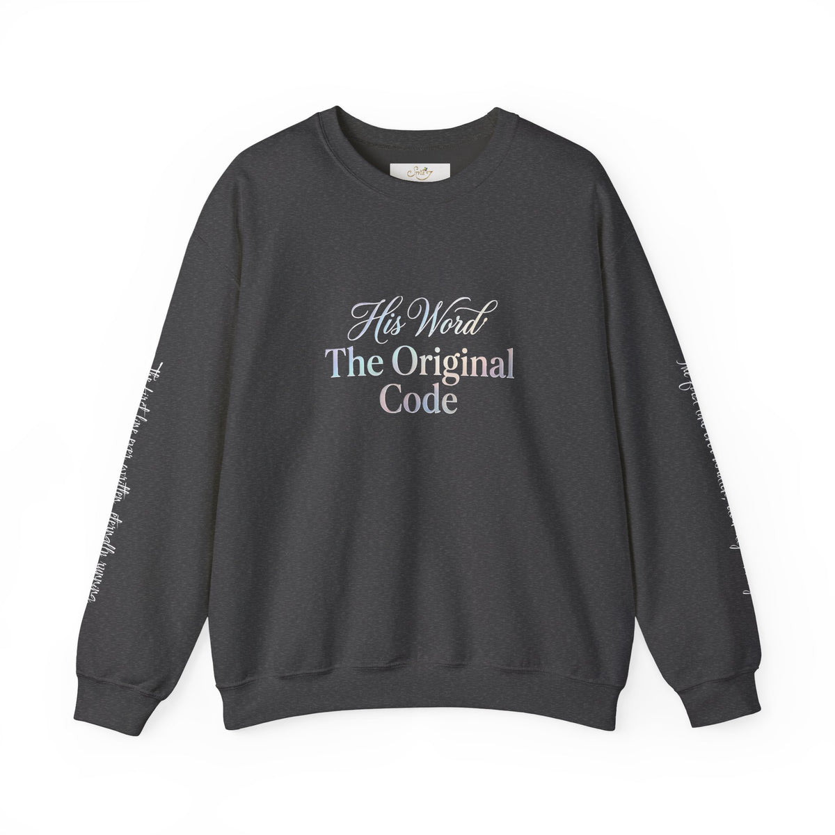 His Word "The Original Code" Crewneck Sweatshirt — Pastel Logo Comfort Pullover