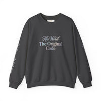 His Word "The Original Code" Crewneck Sweatshirt — Pastel Logo Comfort Pullover