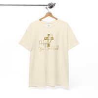 Christian T-Shirt - 'Hope You Can Hold' Gold Cross Tee