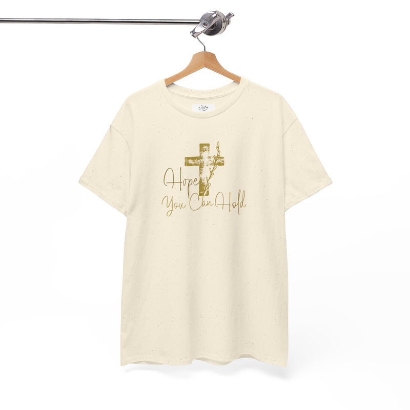 Christian T-Shirt - 'Hope You Can Hold' Gold Cross Tee