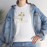 Christian T-Shirt - 'Hope You Can Hold' Gold Cross Tee