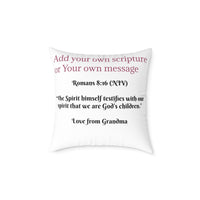 I Am a Child of God Pillow Light Color — Personalized Kids' Faith Decorative Throw Pillow