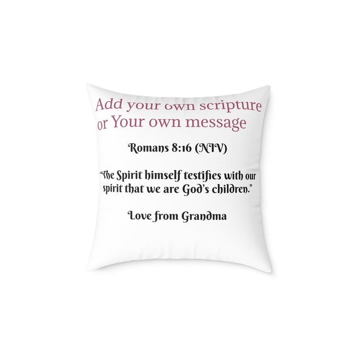 I Am a Child of God Pillow Light Color — Personalized Kids' Faith Decorative Throw Pillow