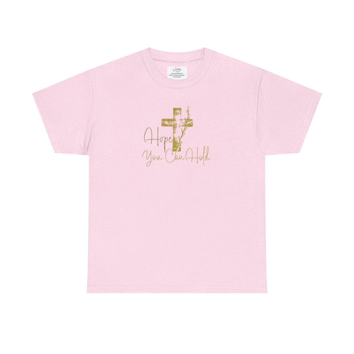 Christian T-Shirt - 'Hope You Can Hold' Gold Cross Tee