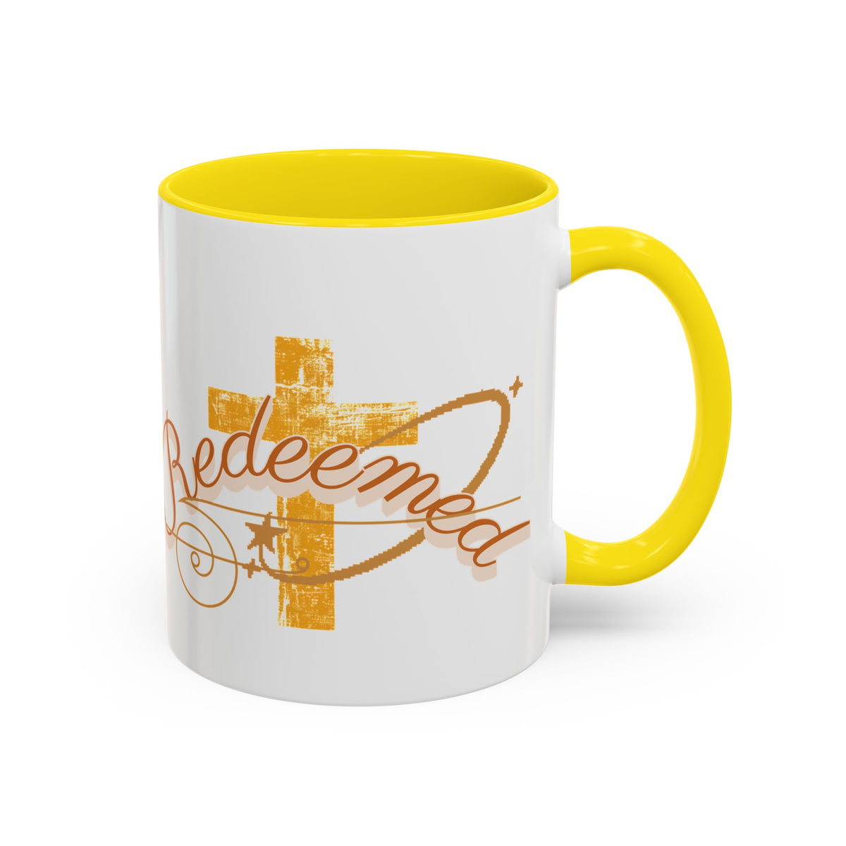 Redeemed Cross Accent Coffee Mug — Inspirational Christian Tea Cup (11/15oz)