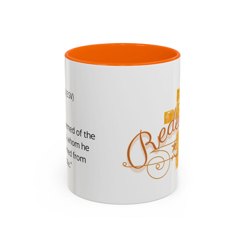 Redeemed Cross Accent Coffee Mug — Inspirational Christian Tea Cup (11/15oz)