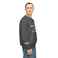 Holy Code Crewneck Sweatshirt — "Divine Purpose" Programmer Graphic
