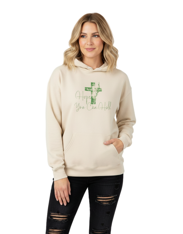 Faith Cross Hoodie — "Hope You Can Hold" Christian Pullover