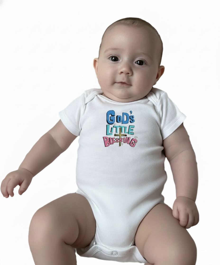 Baby Bodysuit "God's Little Blessing" – Cute Christian Infant Onesie