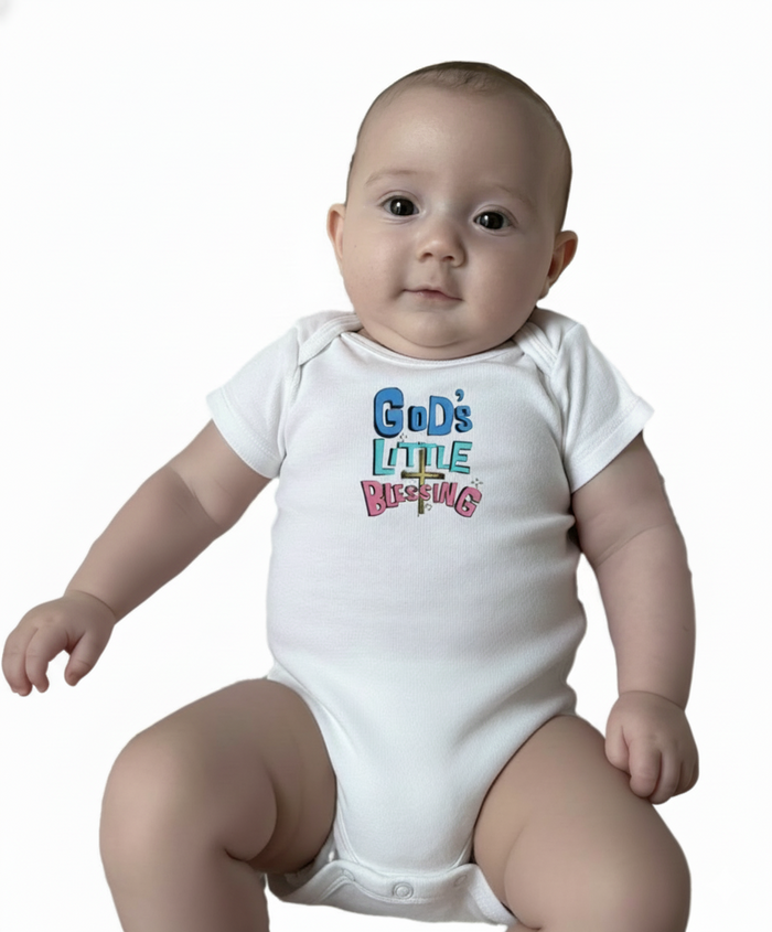 Baby Bodysuit "God's Little Blessing" – Cute Christian Infant Onesie