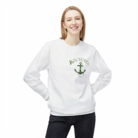Anchored Crewneck Sweatshirt — Faith, Hope, Grace Inspirational Pullover