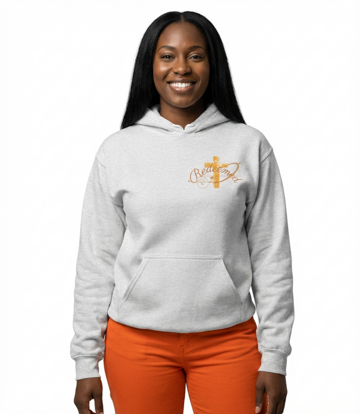 Redeemed Hoodie — Christian Cross Inspirational Pullover