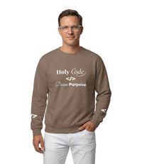 Holy Code Crewneck Sweatshirt — "Divine Purpose" Programmer Graphic