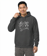 Laptop CEO Hoodie — 'Be Your Own Boss' Graphic Garment-Dyed Hoodie