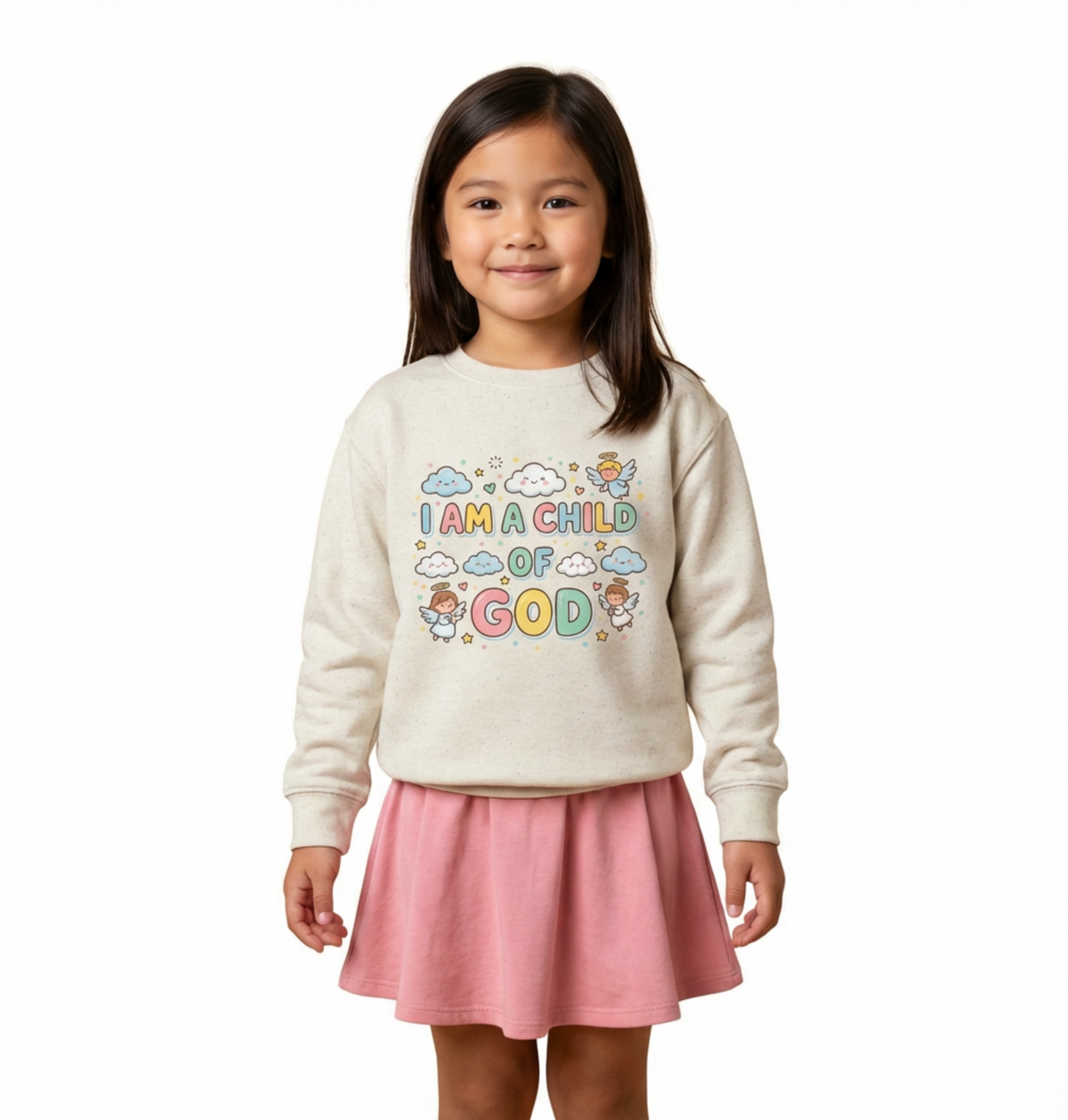 I Am A Child of God Toddler Sweatshirt — Cute Religious Kids Pullover