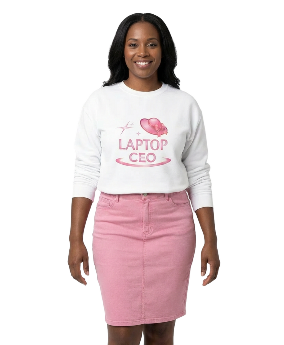 Be Your Own Boss Women’s CEO Sweatshirt — Laptop Boss Crewneck