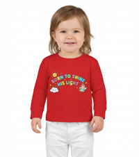 Born to Shine His Light Toddler Long Sleeve Tee