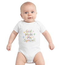 God Made Me Special Infant Bodysuit — Cute Pastel Religious Baby Onesie
