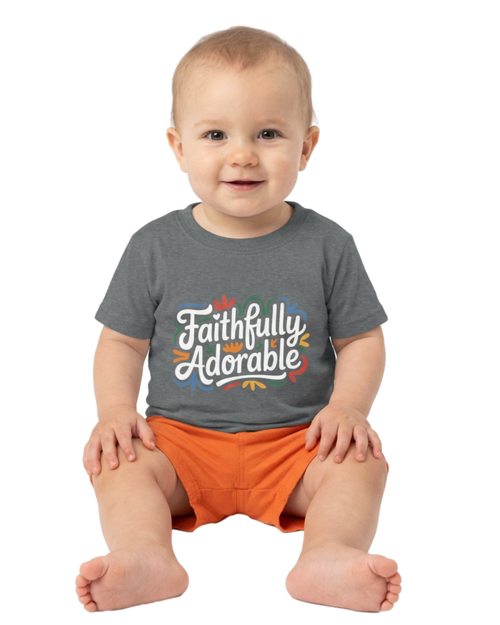Faithfully Adorable Toddler T-Shirt — Cute Christian Kids Tee