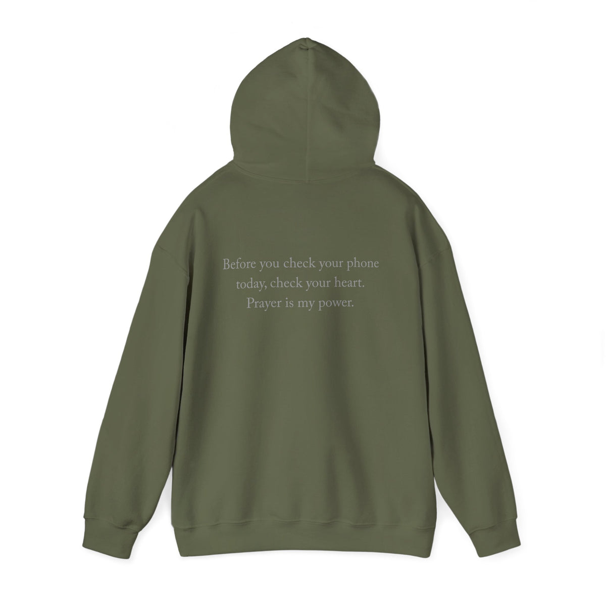 Prayer Is My Power Hoodie — "Before You Check Your Phone Today, Check Your Heart" Christian Hoodie