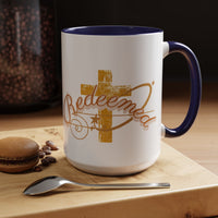 Redeemed Cross Accent Coffee Mug — Inspirational Christian Tea Cup (11/15oz)