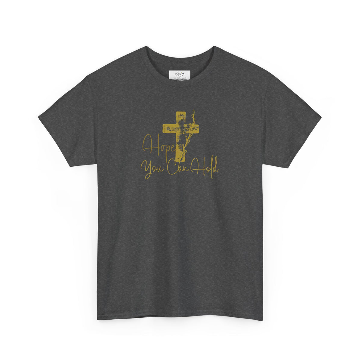 Christian T-Shirt - 'Hope You Can Hold' Gold Cross Tee
