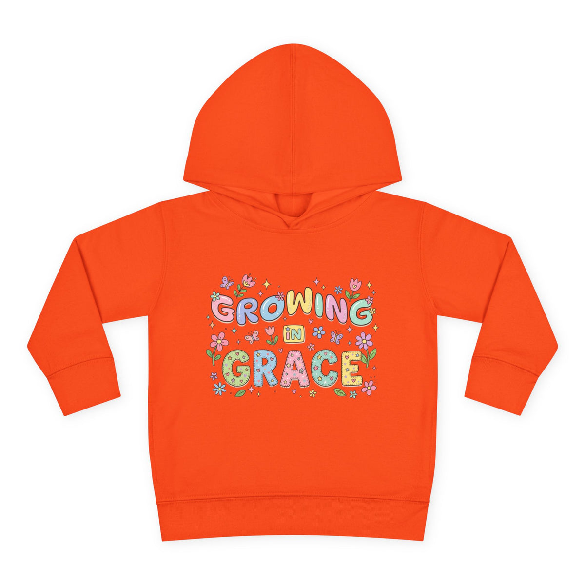 Toddler Hoodie - "Growing in Grace" Floral Pullover