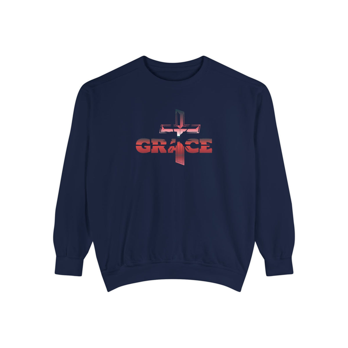 Grace Cross Sweatshirt — Christian Faith Graphic Crewneck