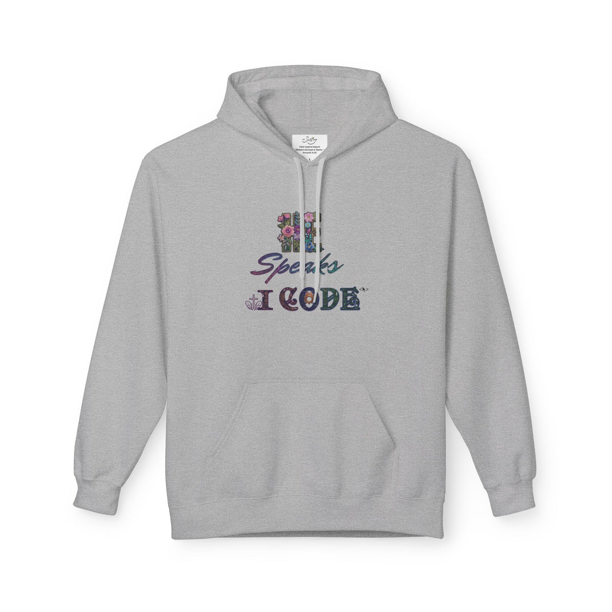 He Speaks I Code Hoodie - Floral Programmer Sweatshirt