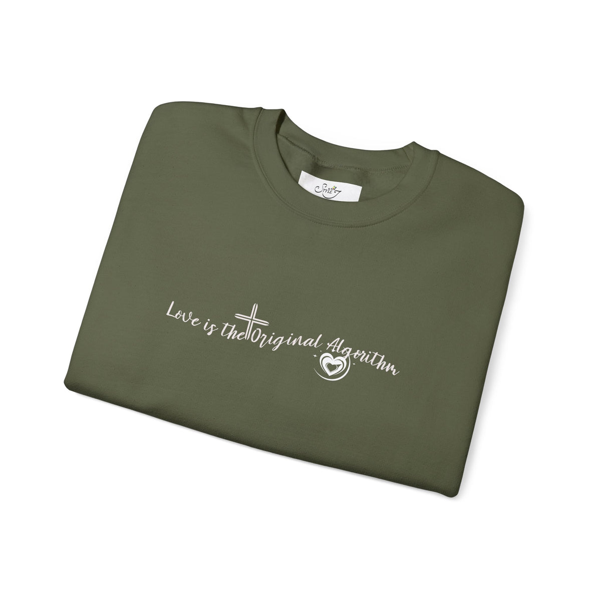 AI Love Crewneck Sweatshirt – "Love is the Original Algorithm" Inspirational Tech Quote