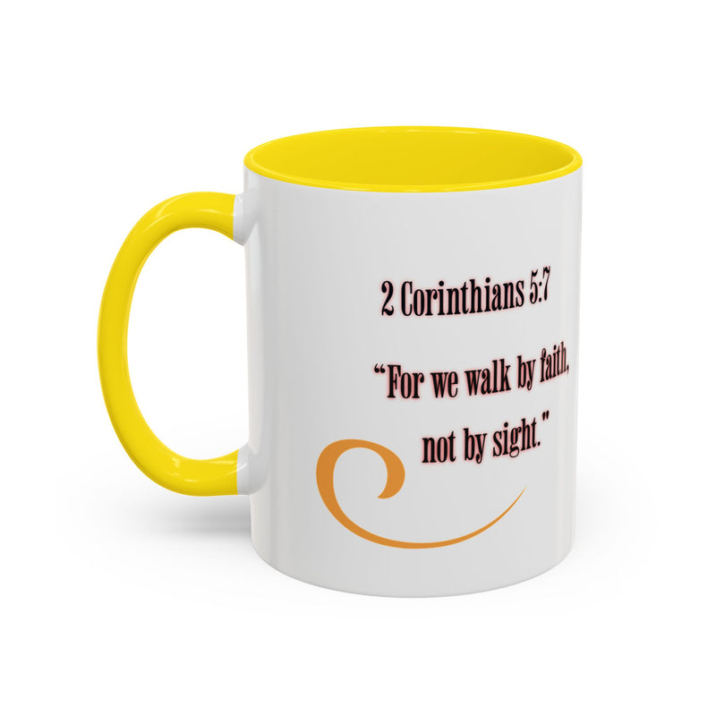 Blessed Coffee Mug — "Walk by Faith" Inspirational Christian Mug
