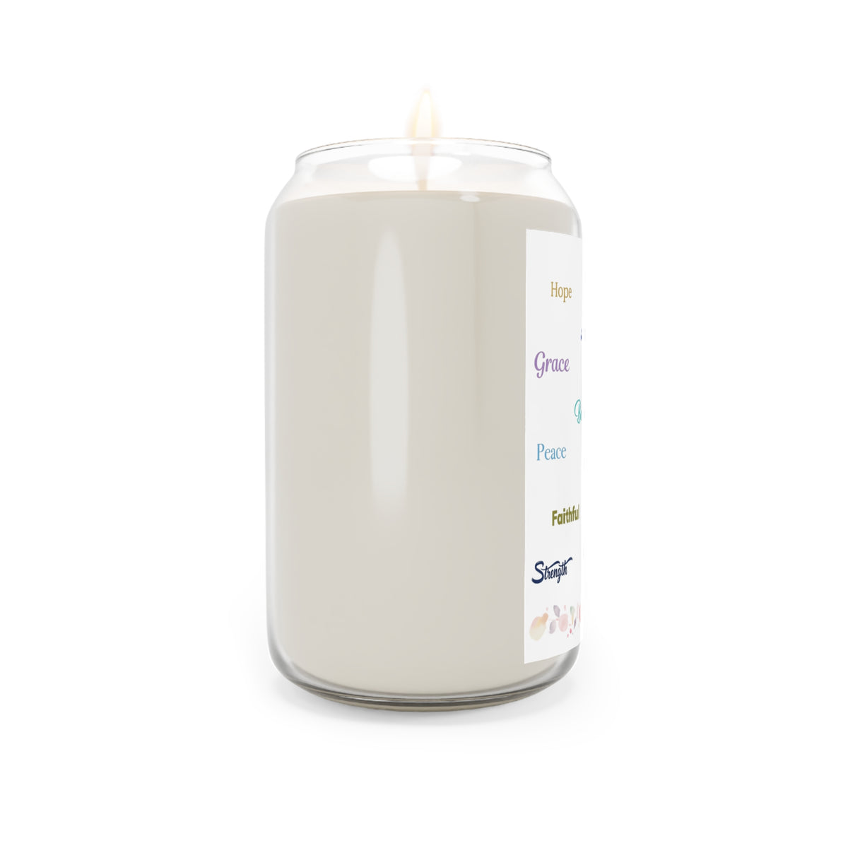 Affirmation Soy Candle — 13.75oz "Amen & Al" Inspirational Words Jar