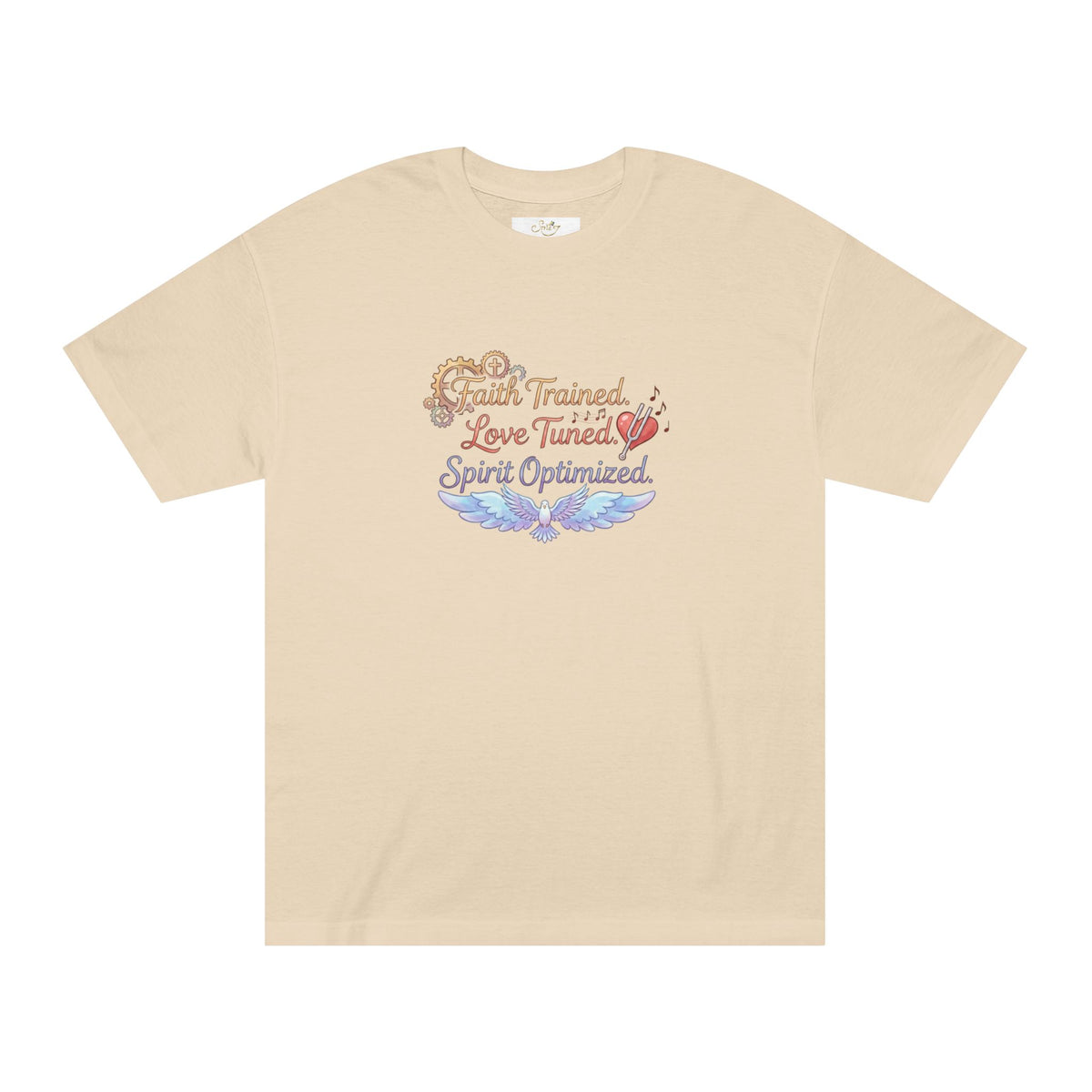 Classic Tee — Faith Trained, Love Tuned, Spirit Optimized Inspirational Graphic Shirt