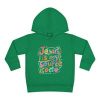 Toddler Hoodie - "Jesus Is My Source Code" Colorful Christian Pullover