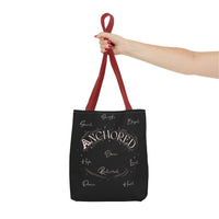 Anchored Inspirational Tote Bag — 'Anchored' Script Design