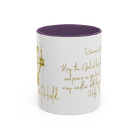 Christian Scripture Coffee Mug – Romans 15:13 Gold Calligraphy Accent Mug (11/15oz)