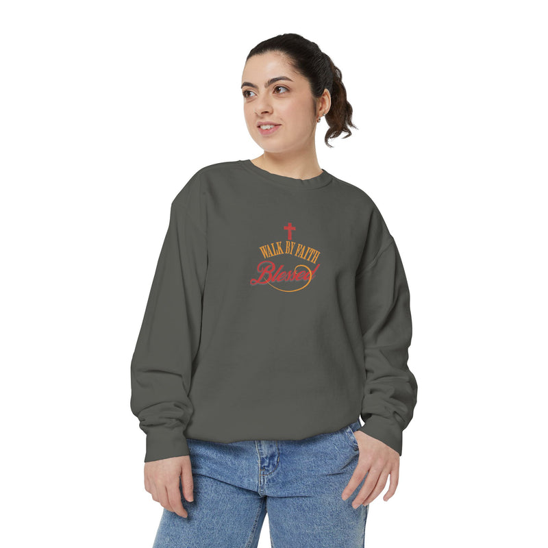 Unisex Blessed Faith Sweatshirt — Christian Cross Pullover