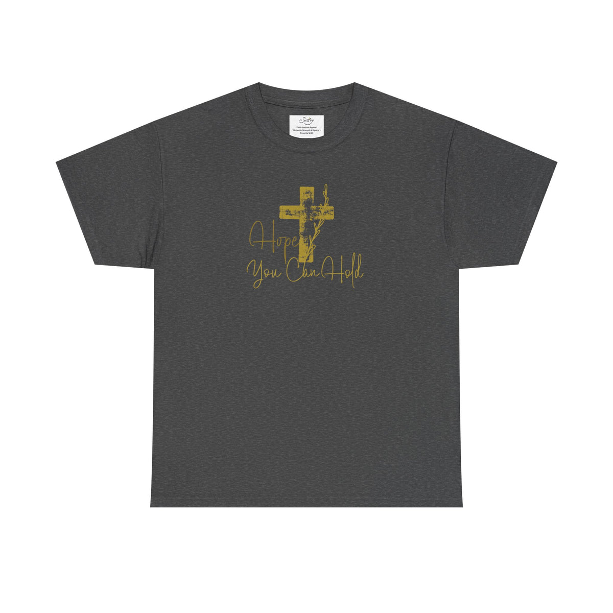 Christian T-Shirt - 'Hope You Can Hold' Gold Cross Tee