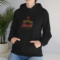 Unisex Blessed Faith Hoodie - 'Walk by Faith' Christian Pullover