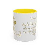 Christian Scripture Coffee Mug – Romans 15:13 Gold Calligraphy Accent Mug (11/15oz)
