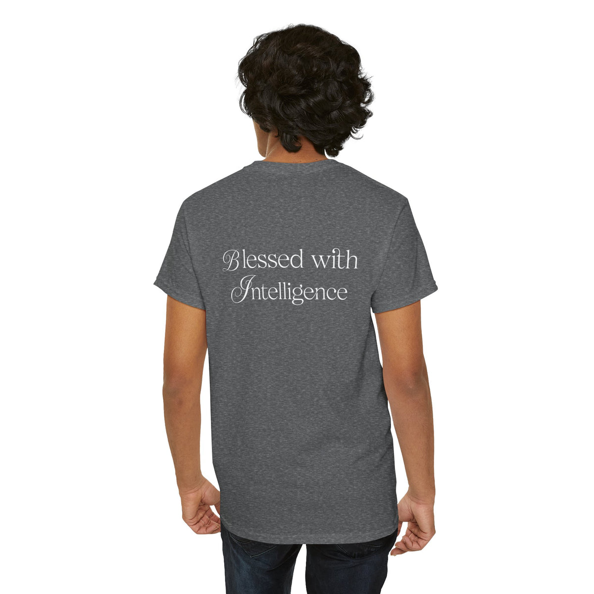 Amen & Algorithms T‑Shirt — “Blessed with Intelligence” Graphic Tee