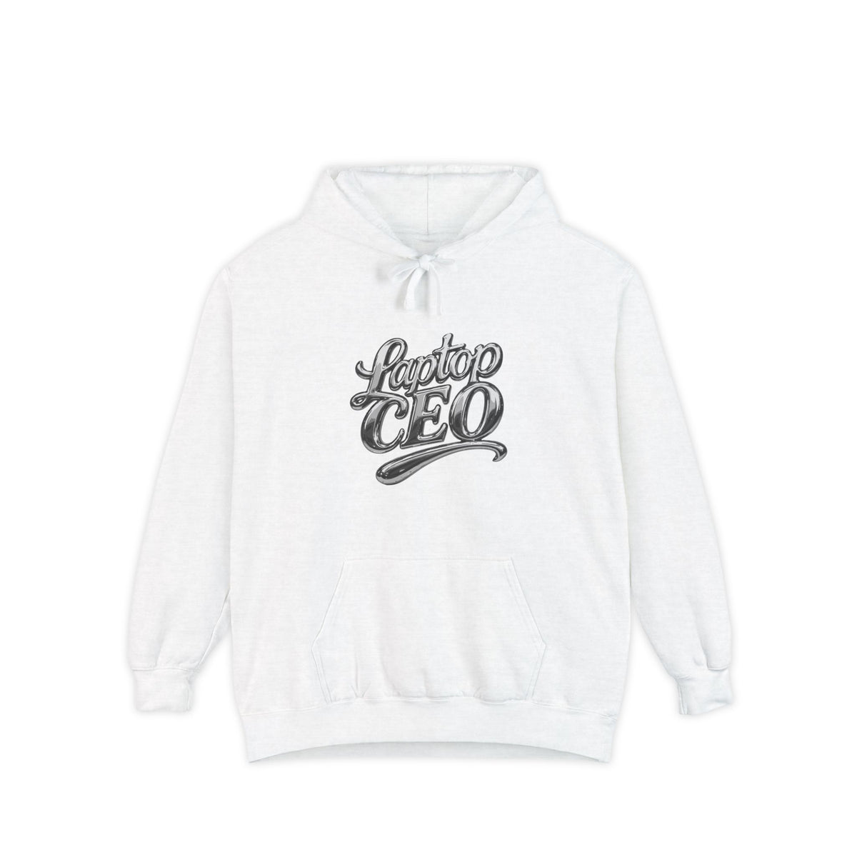Laptop CEO Hoodie — 'Be Your Own Boss' Graphic Garment-Dyed Hoodie