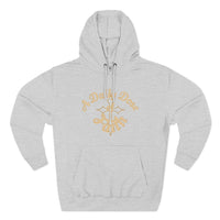 Faith Script Fleece Hoodie — "A Daily Dose of Faith" Gold Script, Back "He Is Always Faithful"