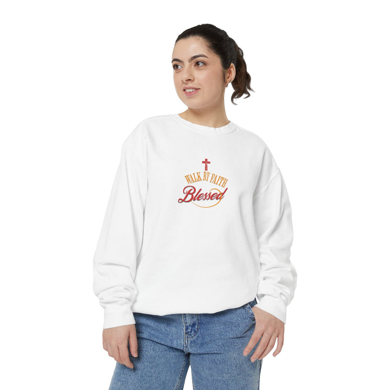 Unisex Blessed Faith Sweatshirt — Christian Cross Pullover