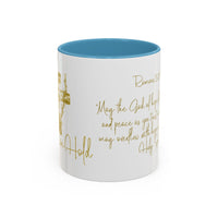 Christian Scripture Coffee Mug – Romans 15:13 Gold Calligraphy Accent Mug (11/15oz)