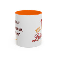 Blessed Coffee Mug — "Walk by Faith" Inspirational Christian Mug