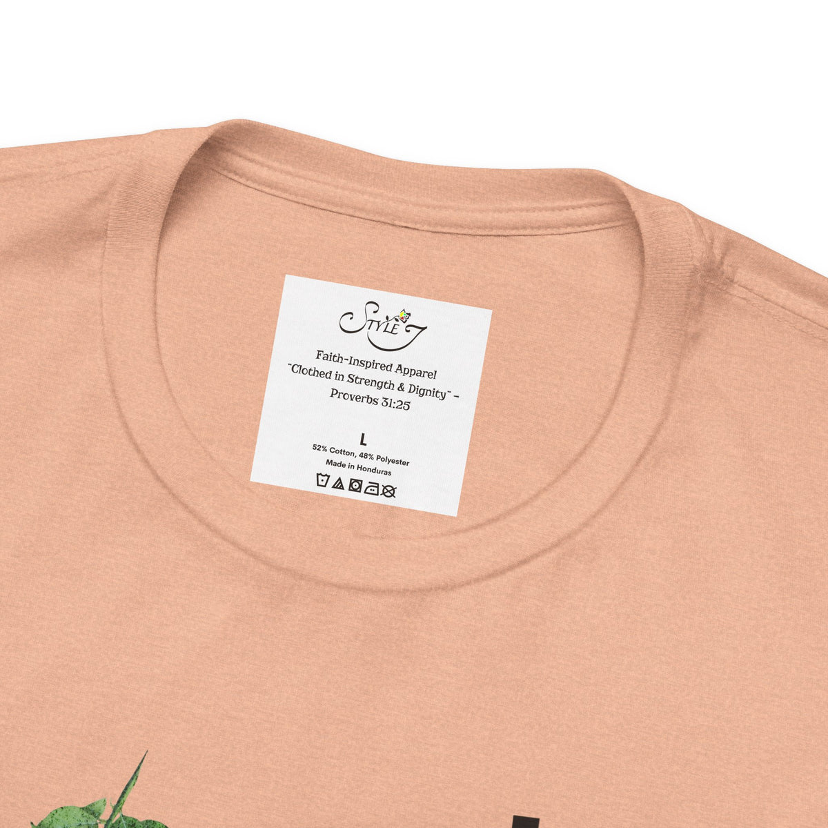 Faith T-Shirt — "God's Promises Never Fail" Christian Tee with Cross & Olive Branch Design